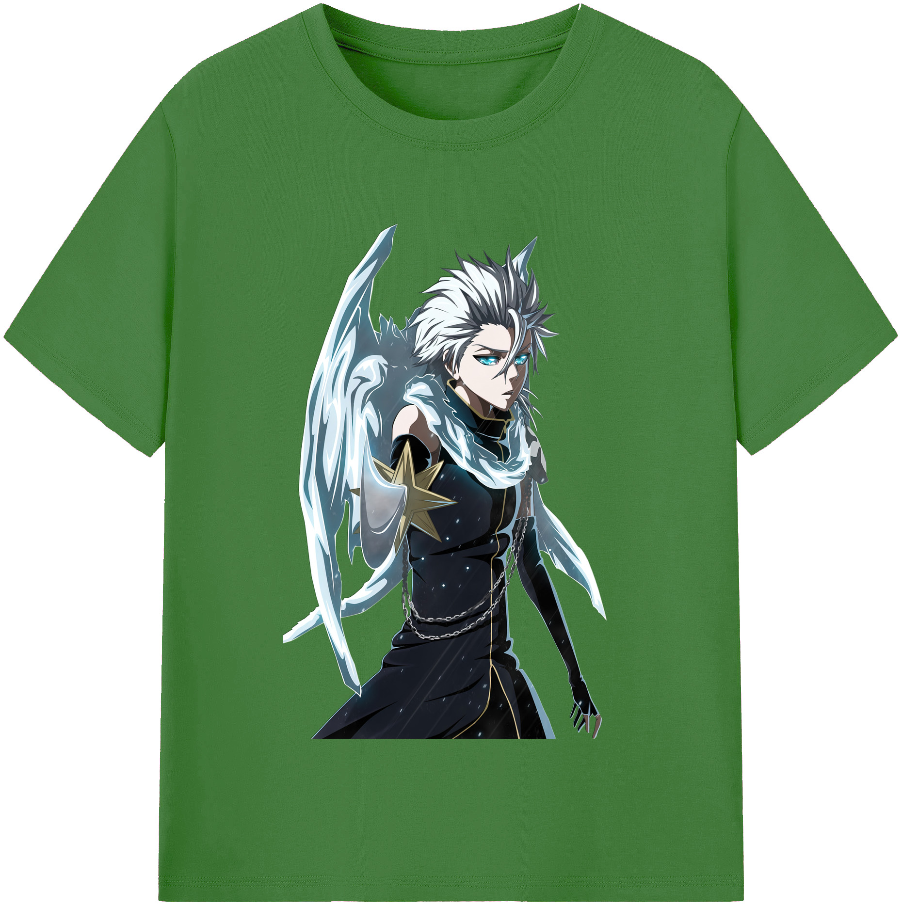 （画像用） ブリーチ 日番谷冬獅郎（ひつがや とうしろう） BLEACH Hitsugaya Toushirou レディースカジュアルプリントTシャツ（綿100％）